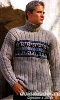 Пуловер с орнаментом